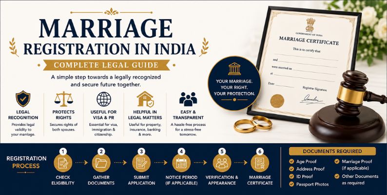 Marriage Registration in India (2026): Complete Legal Guide, Process, Documents & Benefits